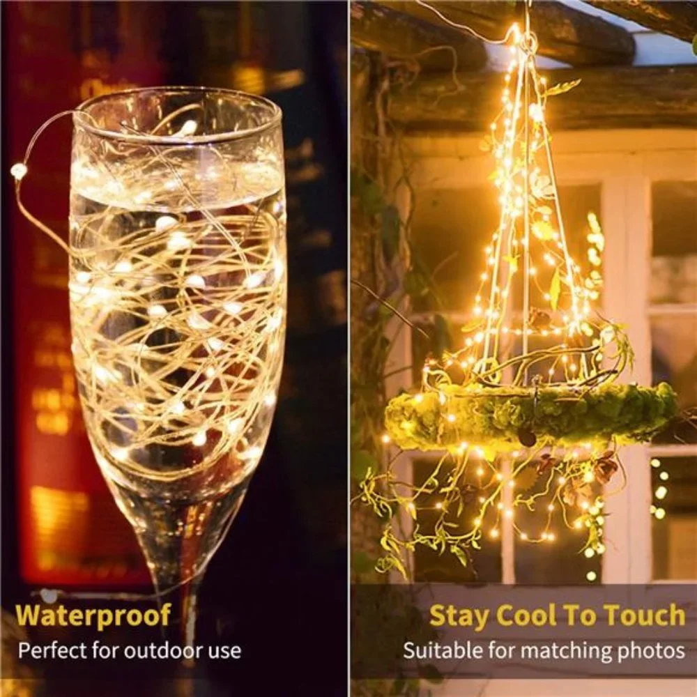 USB Fairy String Lights w/ Remote and Power Adapter, 66 Ft 200 Led Firefly Light